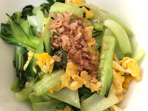 シンプル味付け 小松菜卵炒め